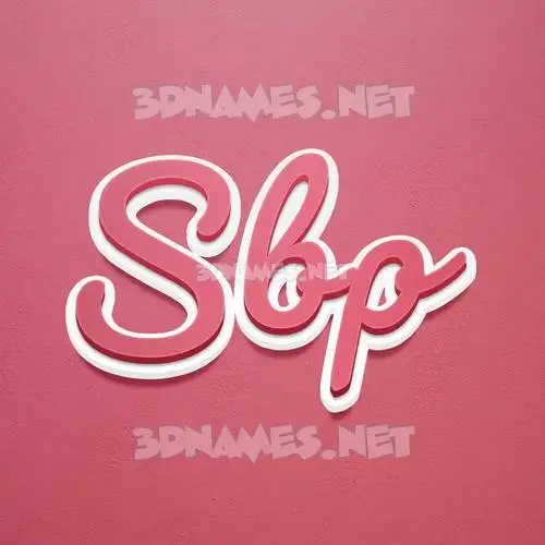 sbp in Red Scribble style - 3D name wallpaper