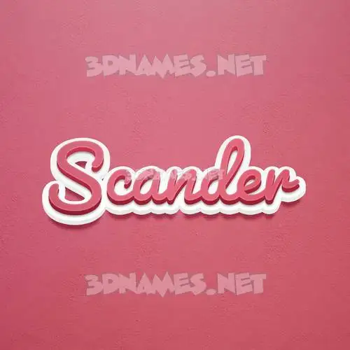 scander in Red Scribble style - 3D name wallpaper scander in Red Scribble style - 3D name wallpaper