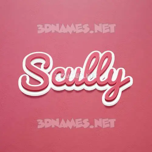 scully in Red Scribble style - 3D name wallpaper
