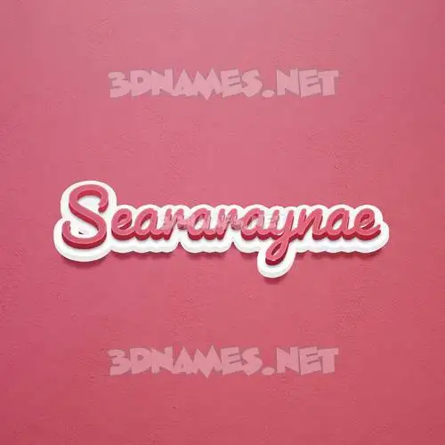 seararaynae in Red Scribble style - 3D name wallpaper