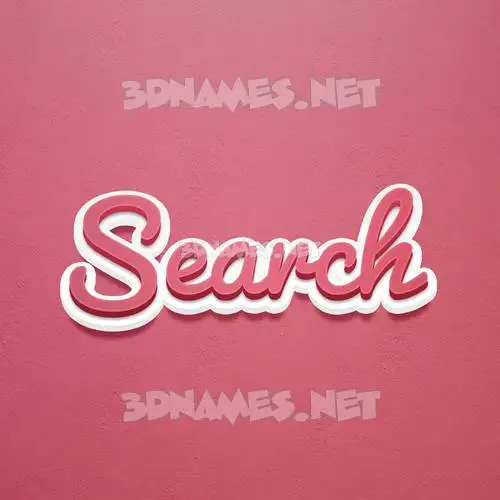 search in Red Scribble style - 3D name wallpaper