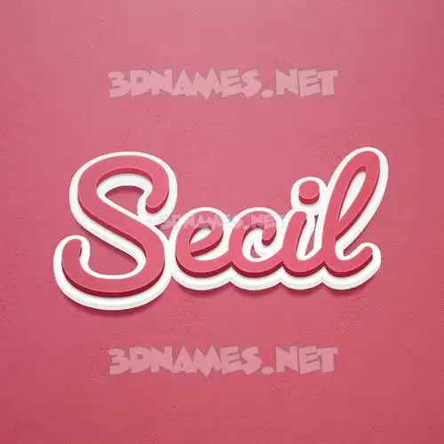 secil in Red Scribble style - 3D name wallpaper secil in Red Scribble style - 3D name wallpaper