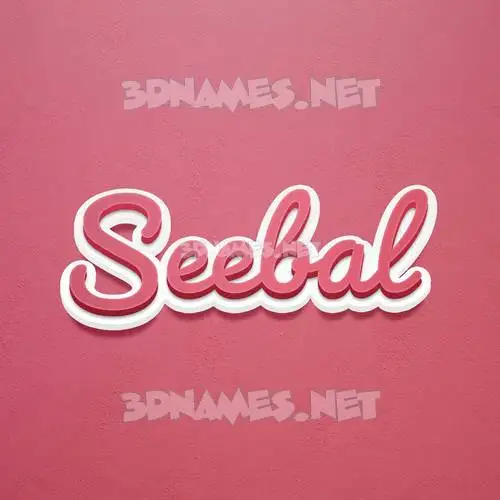 seebal in Red Scribble style - 3D name wallpaper