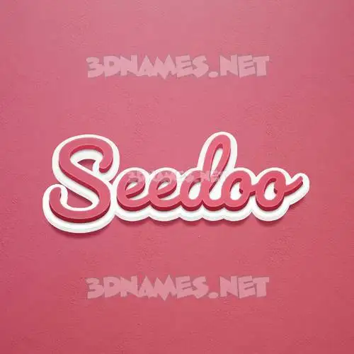 seedoo in Red Scribble style - 3D name wallpaper