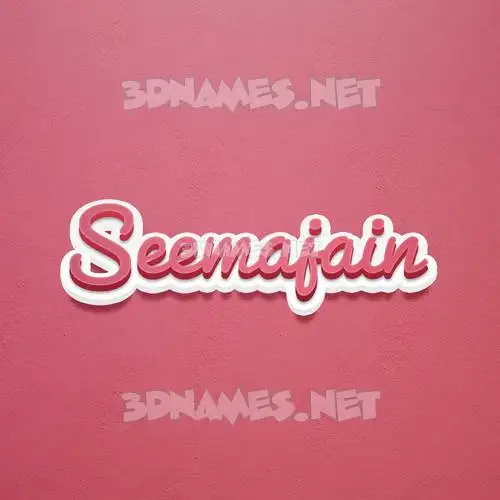 seemajain in Red Scribble style - 3D name wallpaper