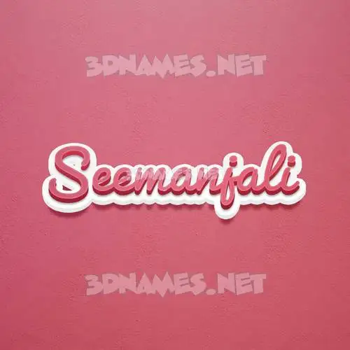 seemanjali in Red Scribble style - 3D name wallpaper seemanjali in Red Scribble style - 3D name wallpaper