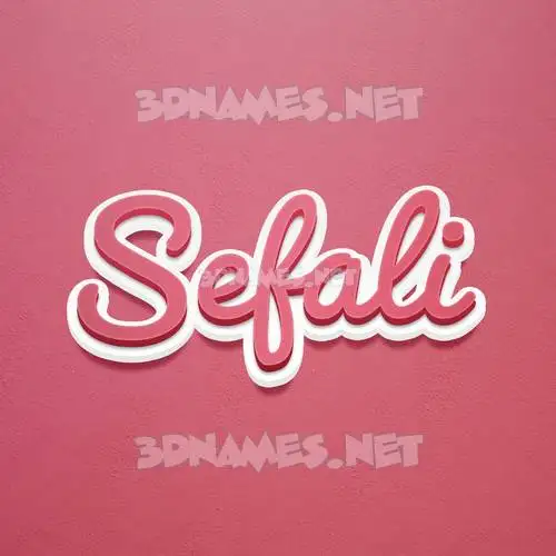 sefali in Red Scribble style - 3D name wallpaper