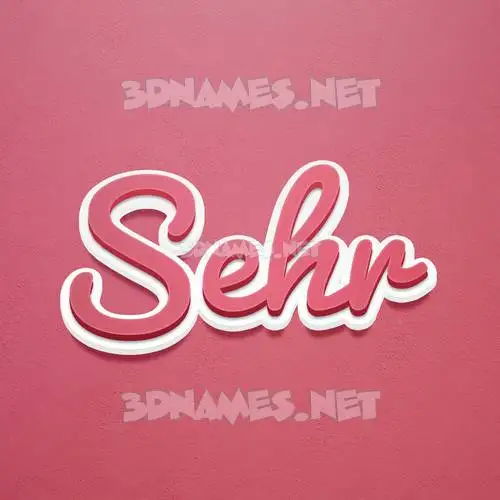 sehr in Red Scribble style - 3D name wallpaper sehr in Red Scribble style - 3D name wallpaper