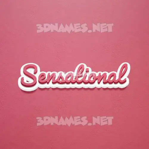 sensational in Red Scribble style - 3D name wallpaper sensational in Red Scribble style - 3D name wallpaper