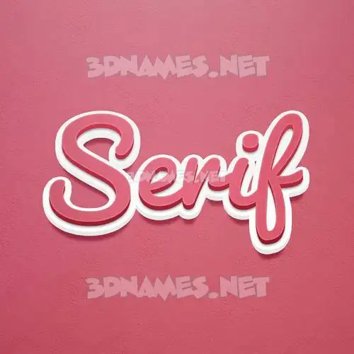 serif in Red Scribble style - 3D name wallpaper serif in Red Scribble style - 3D name wallpaper