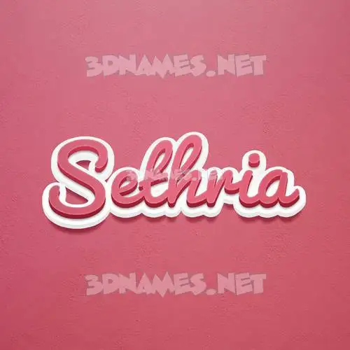 sethria in Red Scribble style - 3D name wallpaper