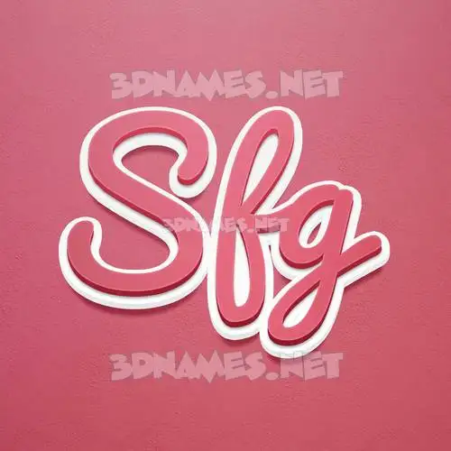 sfg in Red Scribble style - 3D name wallpaper