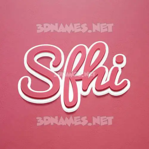 sfhi in Red Scribble style - 3D name wallpaper sfhi in Red Scribble style - 3D name wallpaper