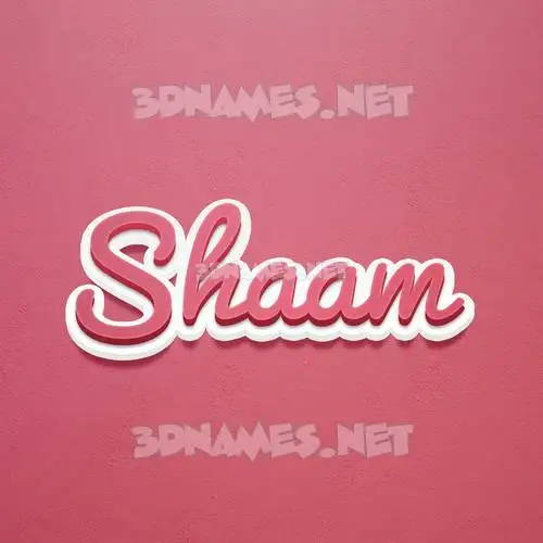 shaam in Red Scribble style - 3D name wallpaper shaam in Red Scribble style - 3D name wallpaper