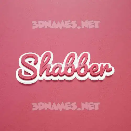 shabber in Red Scribble style - 3D name wallpaper shabber in Red Scribble style - 3D name wallpaper
