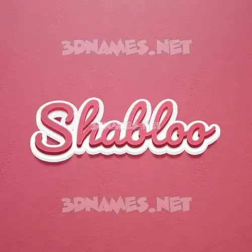 shabloo in Red Scribble style - 3D name wallpaper