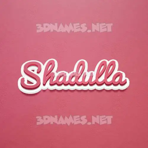 shadulla in Red Scribble style - 3D name wallpaper shadulla in Red Scribble style - 3D name wallpaper