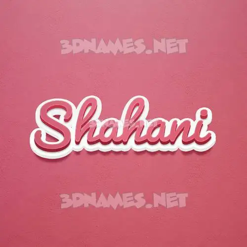 shahani in Red Scribble style - 3D name wallpaper