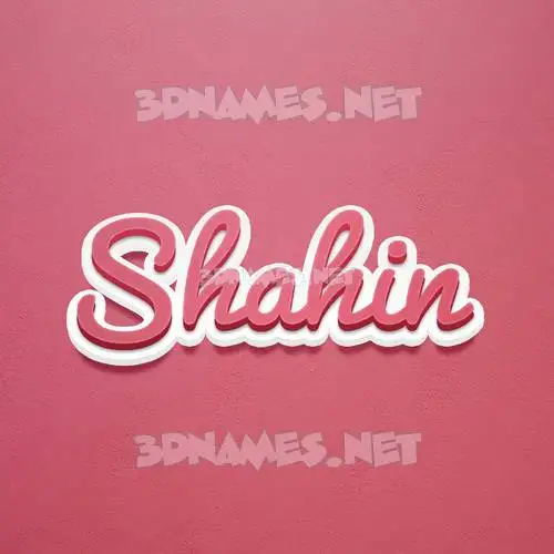 shahin in Red Scribble style - 3D name wallpaper