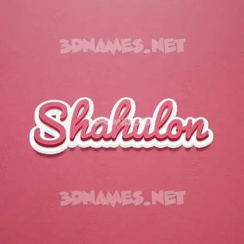 shahulon in Red Scribble style - 3D name wallpaper shahulon in Red Scribble style - 3D name wallpaper