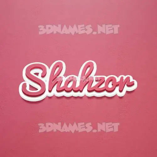 shahzor in Red Scribble style - 3D name wallpaper