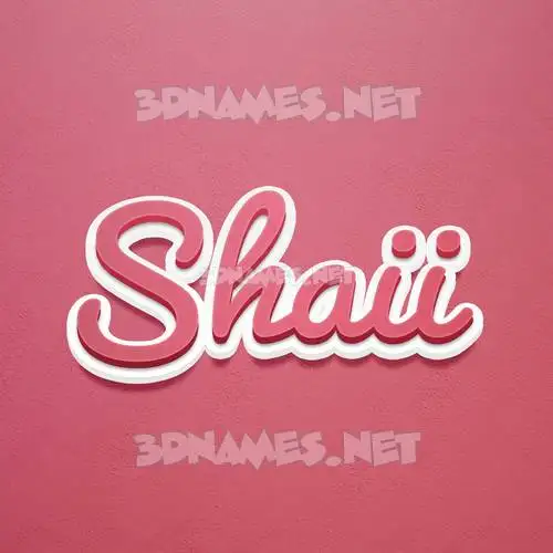 shaii in Red Scribble style - 3D name wallpaper shaii in Red Scribble style - 3D name wallpaper