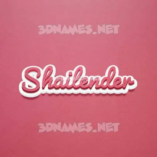 shailender in Red Scribble style - 3D name wallpaper