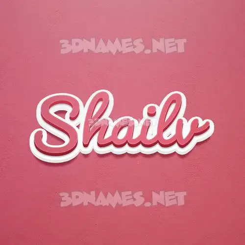 shailv in Red Scribble style - 3D name wallpaper