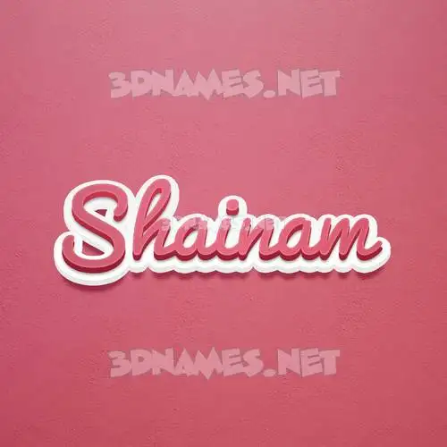 shainam in Red Scribble style - 3D name wallpaper