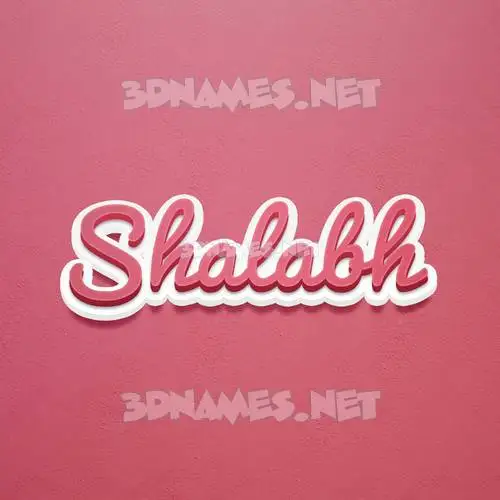 shalabh in Red Scribble style - 3D name wallpaper