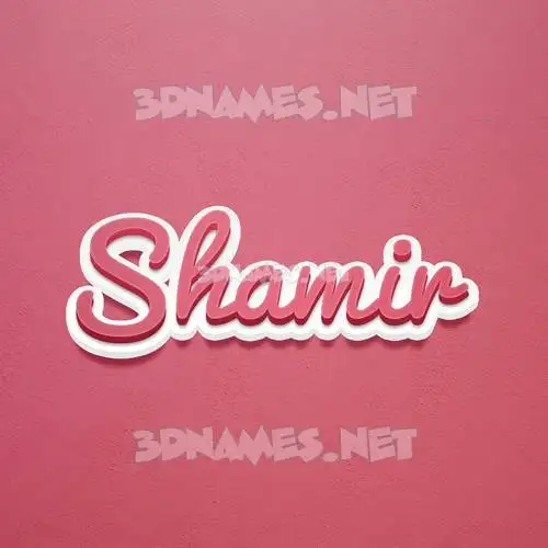 shamir in Red Scribble style - 3D name wallpaper