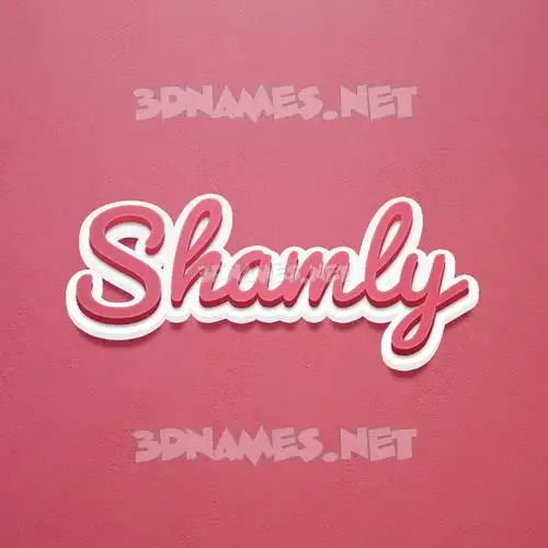 shamly in Red Scribble style - 3D name wallpaper