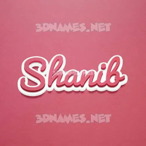 shanib in Red Scribble style - 3D name wallpaper shanib in Red Scribble style - 3D name wallpaper