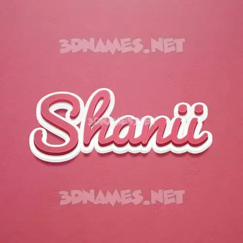 shanii in Red Scribble style - 3D name wallpaper