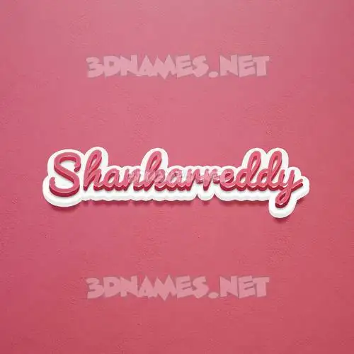 shankarreddy in Red Scribble style - 3D name wallpaper