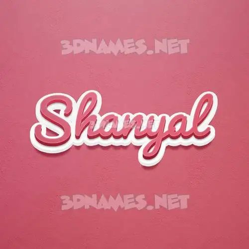 shanyal in Red Scribble style - 3D name wallpaper shanyal in Red Scribble style - 3D name wallpaper