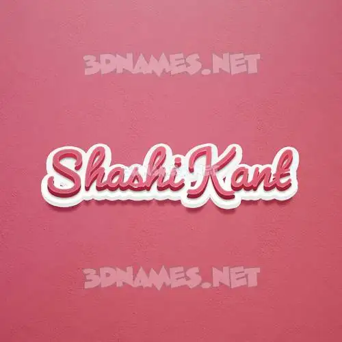 shashi kant in Red Scribble style - 3D name wallpaper