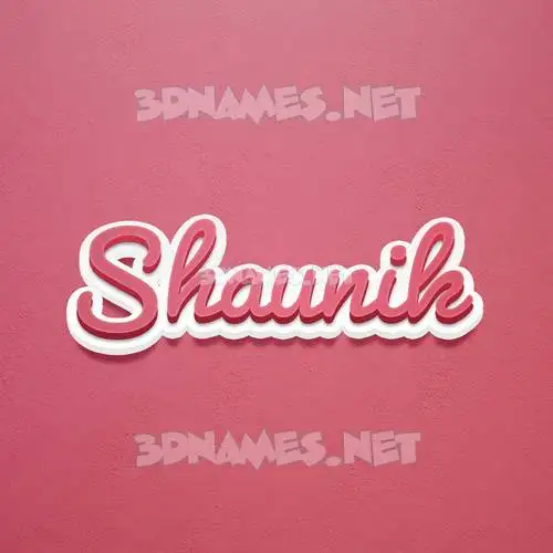 shaunik in Red Scribble style - 3D name wallpaper