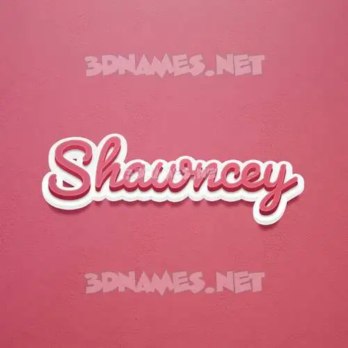 shawncey in Red Scribble style - 3D name wallpaper