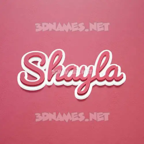 shayla in Red Scribble style - 3D name wallpaper shayla in Red Scribble style - 3D name wallpaper
