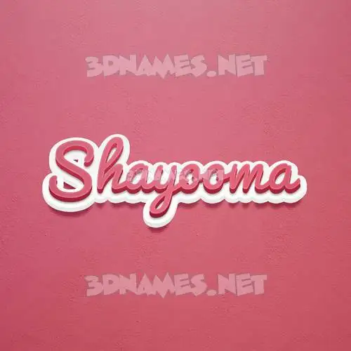 shayooma in Red Scribble style - 3D name wallpaper shayooma in Red Scribble style - 3D name wallpaper