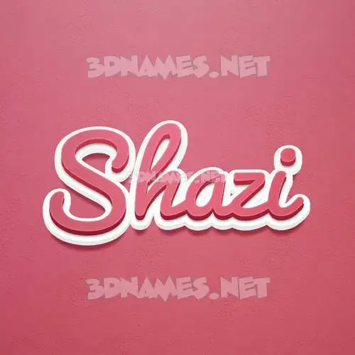 shazi in Red Scribble style - 3D name wallpaper