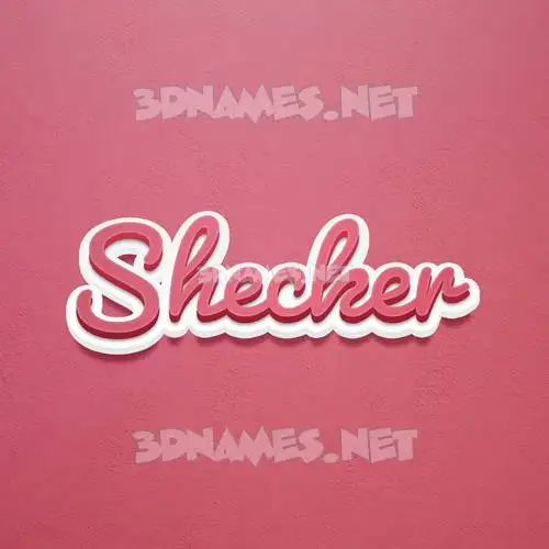 shecker in Red Scribble style - 3D name wallpaper shecker in Red Scribble style - 3D name wallpaper