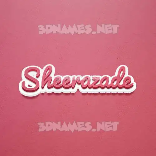 sheerazade in Red Scribble style - 3D name wallpaper sheerazade in Red Scribble style - 3D name wallpaper