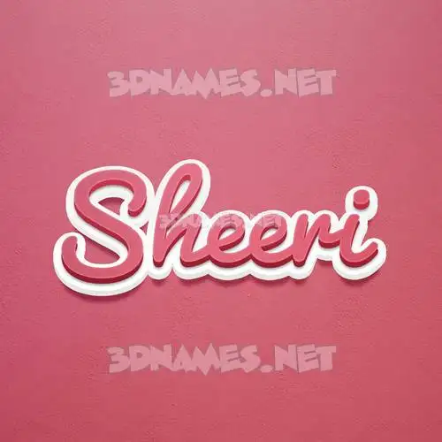 sheeri in Red Scribble style - 3D name wallpaper