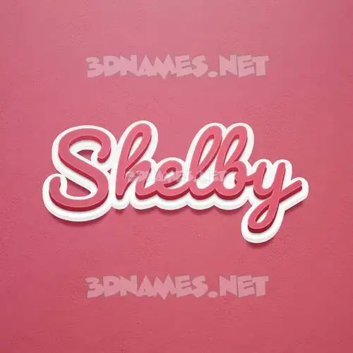 shelby in Red Scribble style - 3D name wallpaper