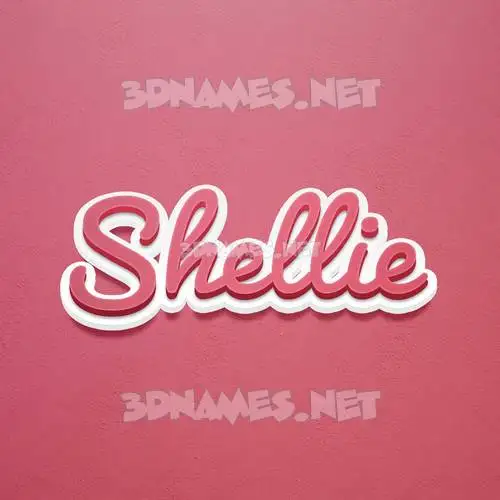 shellie in Red Scribble style - 3D name wallpaper