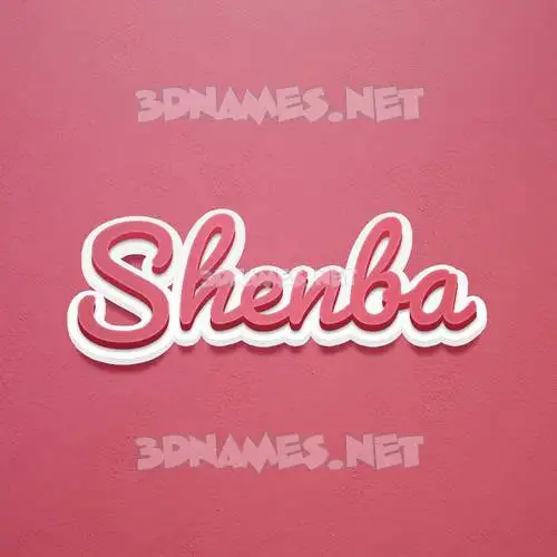 shenba in Red Scribble style - 3D name wallpaper