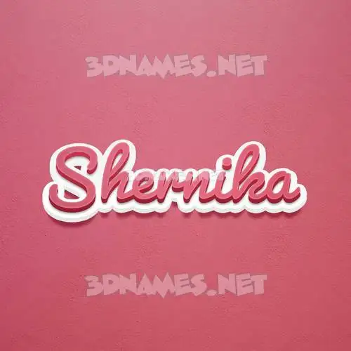 shernika in Red Scribble style - 3D name wallpaper shernika in Red Scribble style - 3D name wallpaper