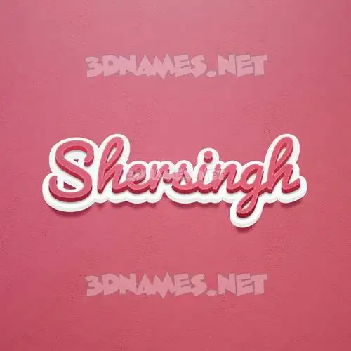 shersingh in Red Scribble style - 3D name wallpaper